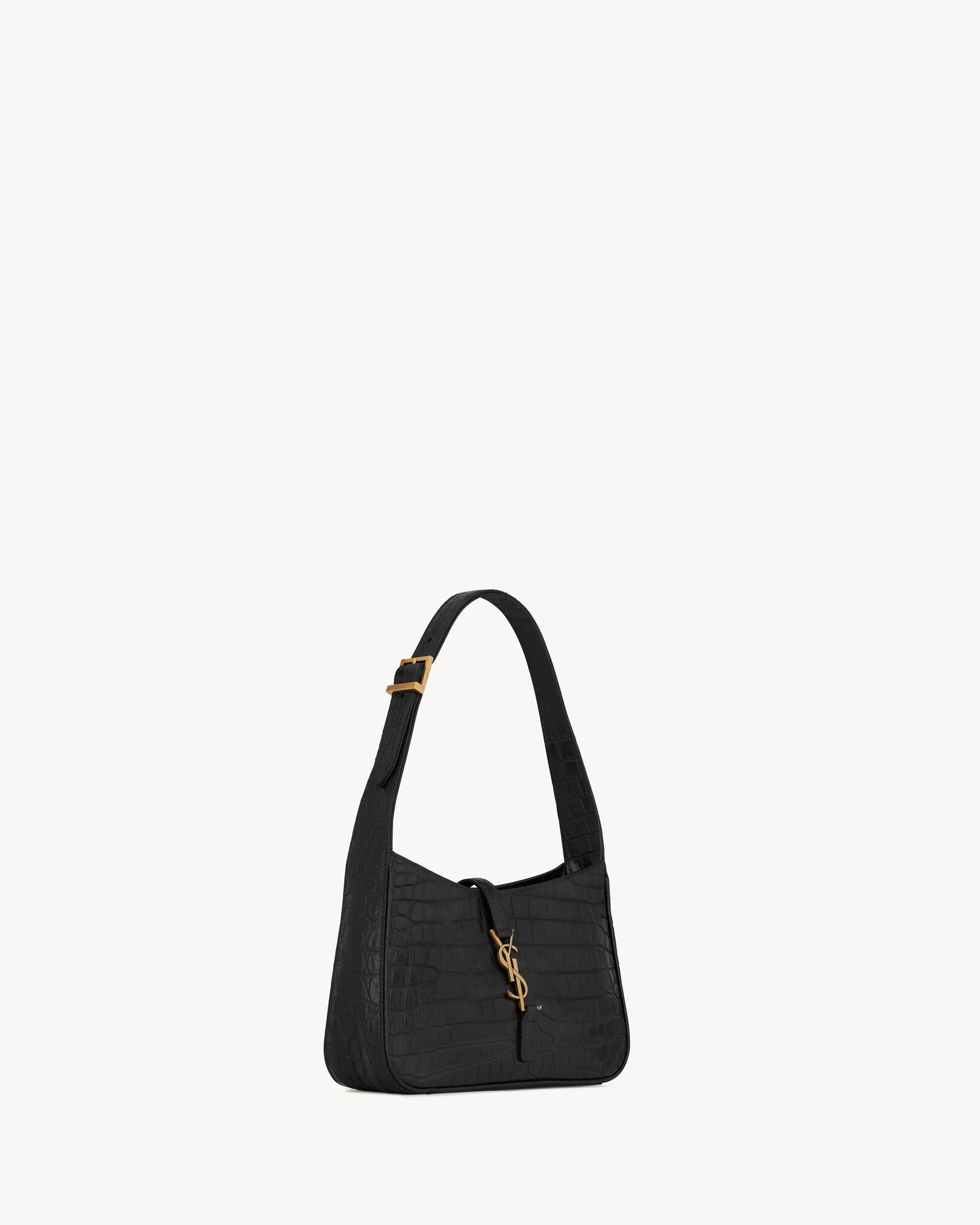 LE 5 À 7 IN CROCODILE-EMBOSSED SHINY LEATHER