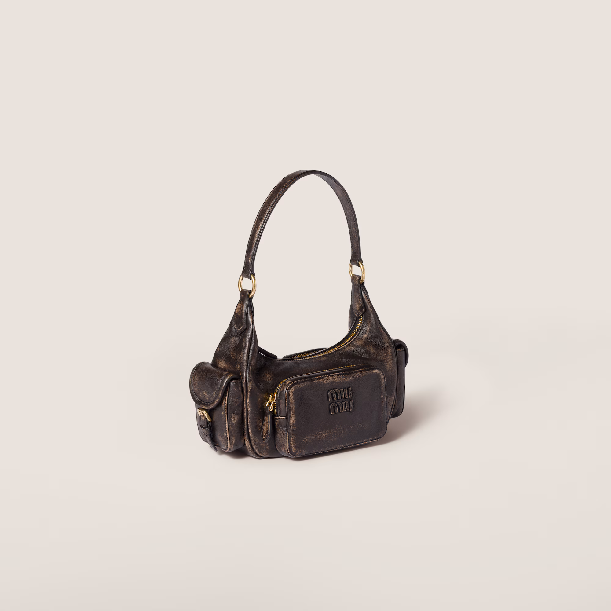 Pocket nappa leather bag Coffee