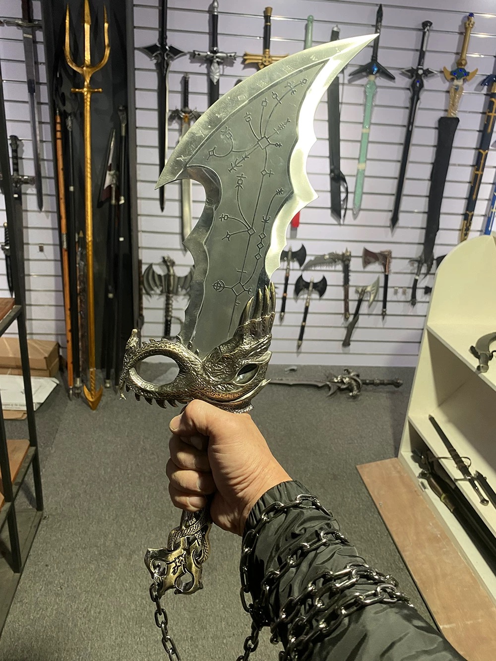 Xpropsreplica Blades of chaos | Handmade God of war blades of chaos stainless steel | Kratos Metal