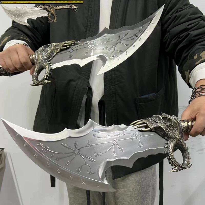 Xpropsreplica Blades of chaos | Handmade God of war blades of chaos stainless steel | Kratos Metal