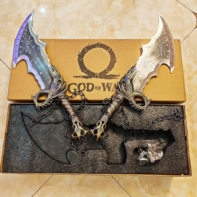 Xpropsreplica Blades of chaos | Handmade God of war blades of chaos stainless steel | Kratos Metal