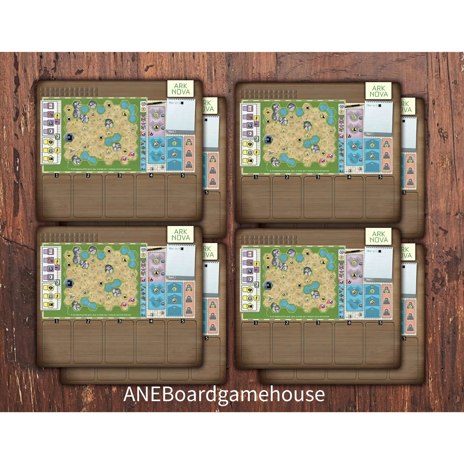 Xpropsreplica Boardgame-Ark nova player mat map-UNOFFICIAL PRODUCT