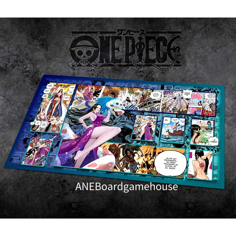 Xpropsreplica Boardgame One Piece TCG Yamato Rebecca Boa·Hancoc playmat, custom One Piece playmat-UNOFFICIAL PRODUCT