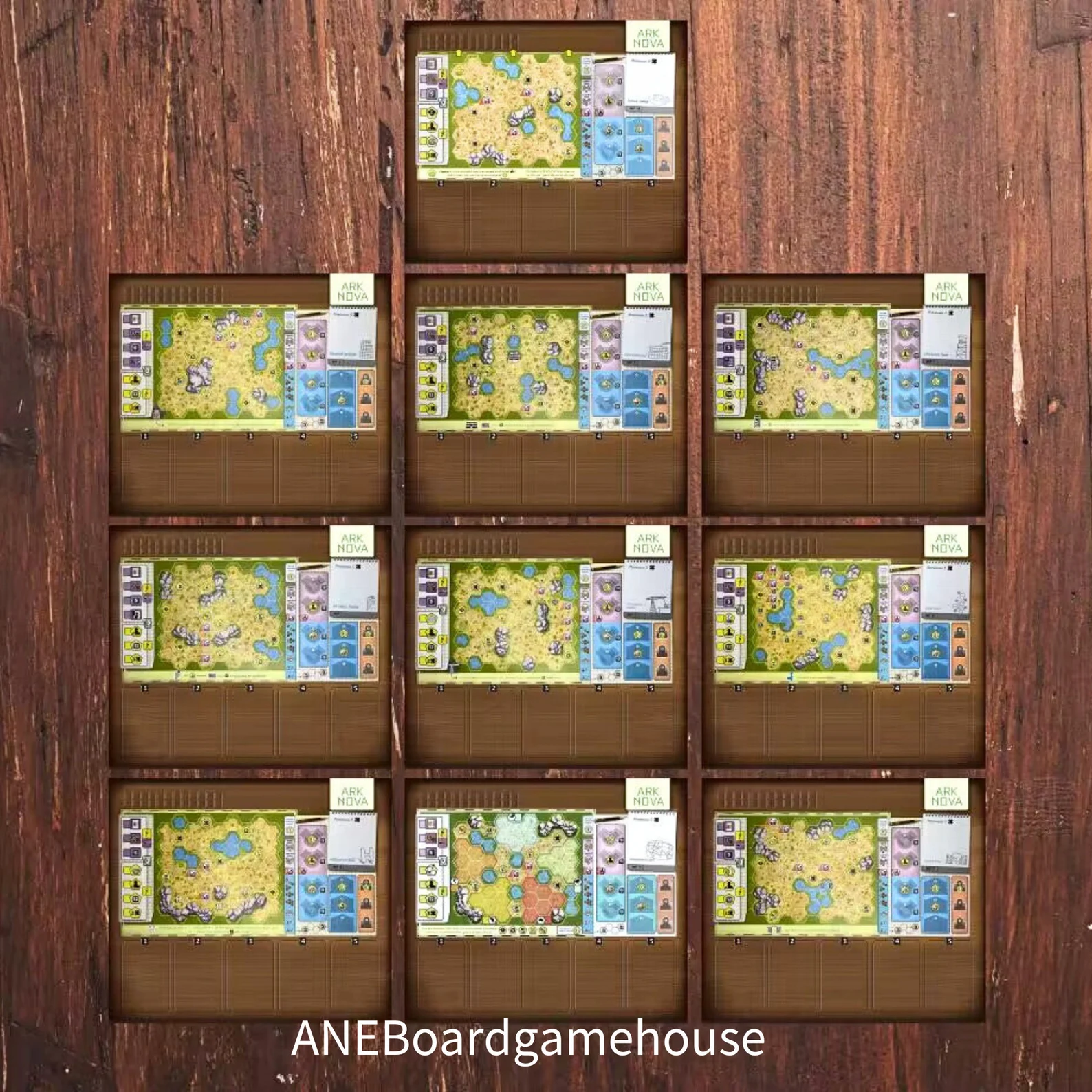 Xpropsreplica Boardgame-Ark nova player mat map-UNOFFICIAL PRODUCT