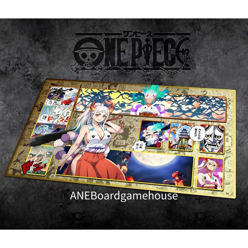 Xpropsreplica Boardgame One Piece TCG Yamato Rebecca Boa·Hancoc playmat, custom One Piece playmat-UNOFFICIAL PRODUCT