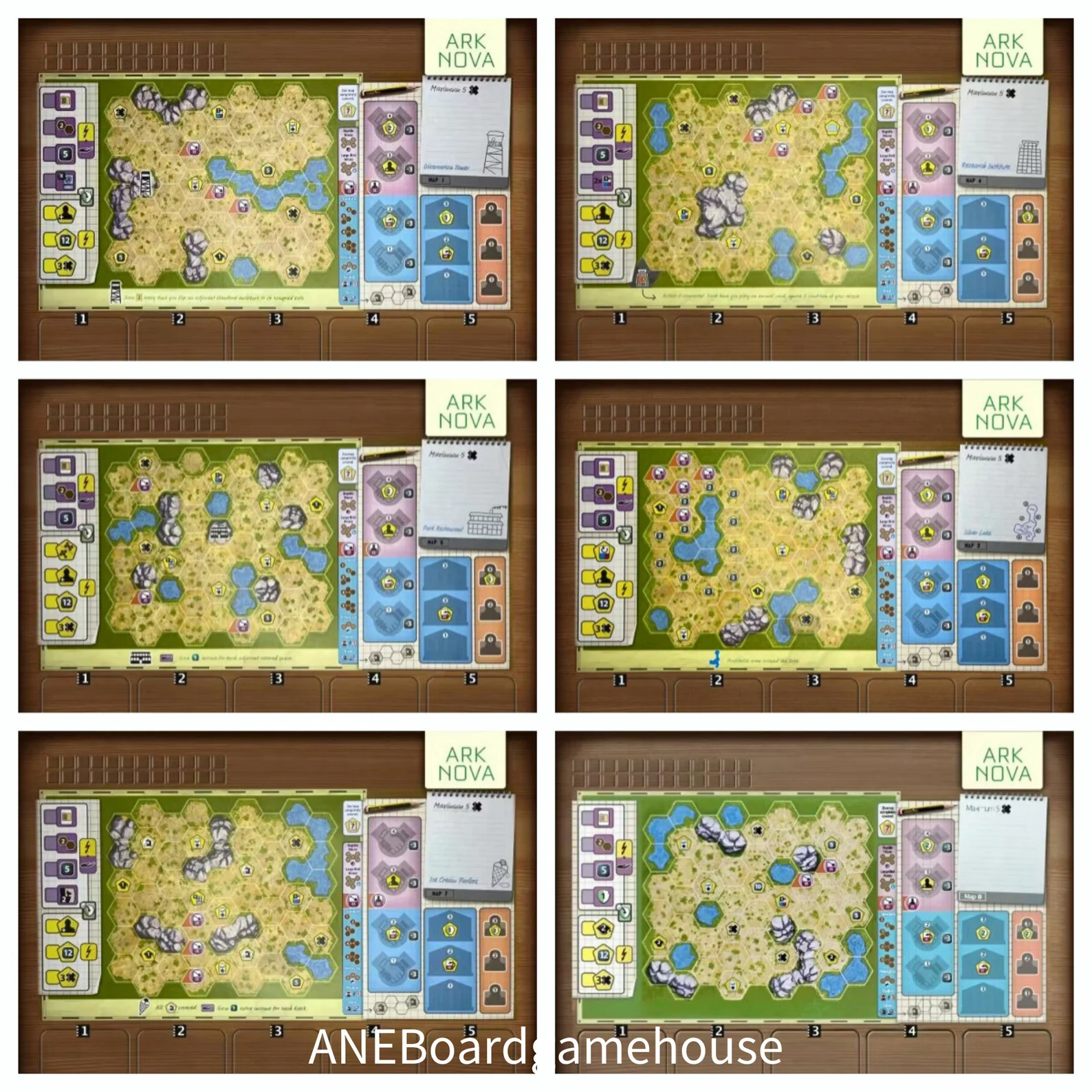 Xpropsreplica Boardgame-Ark nova player mat map-UNOFFICIAL PRODUCT