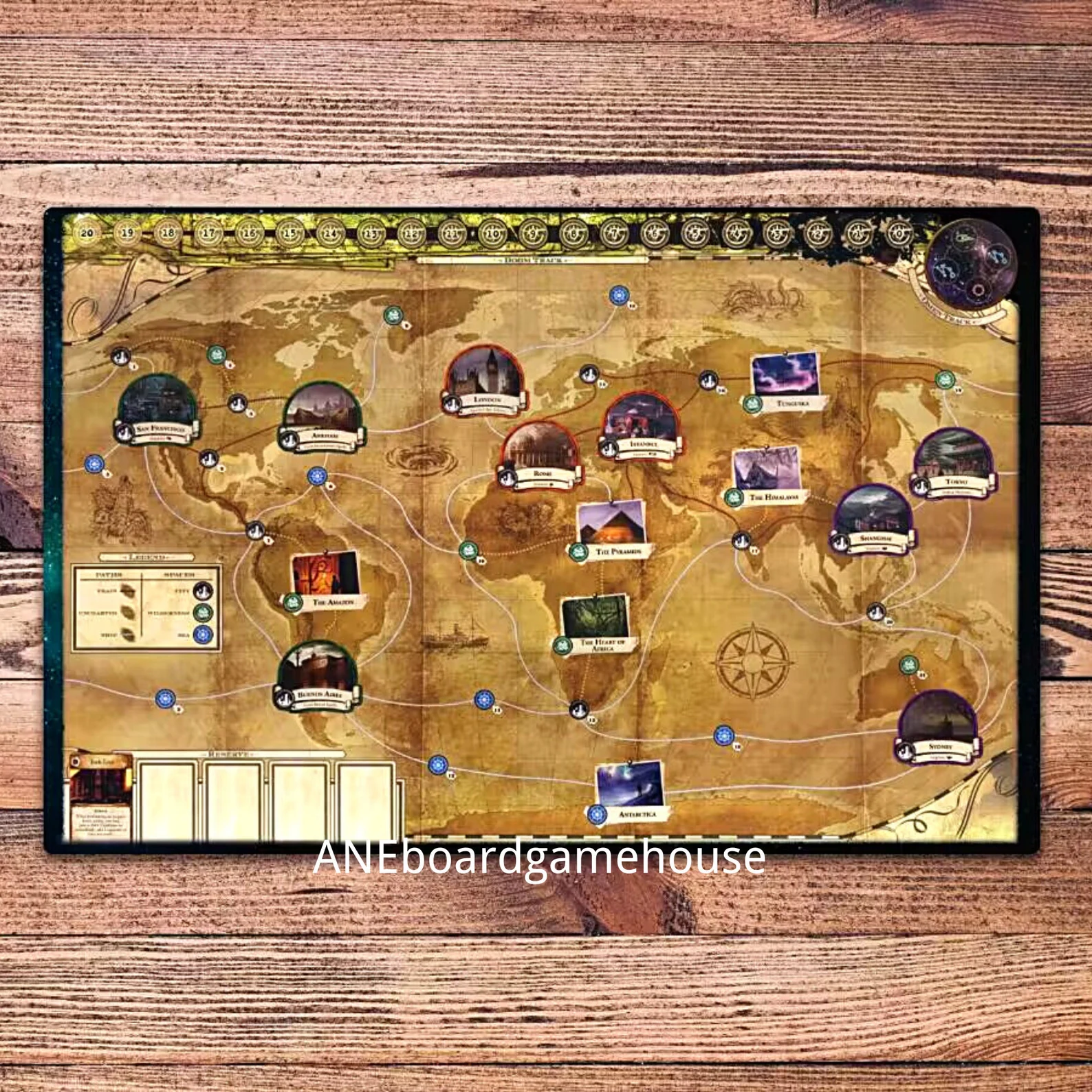 Xpropsreplica Boardgame-Eldritch Horror playermat-UNOFFICIAL PRODUCT