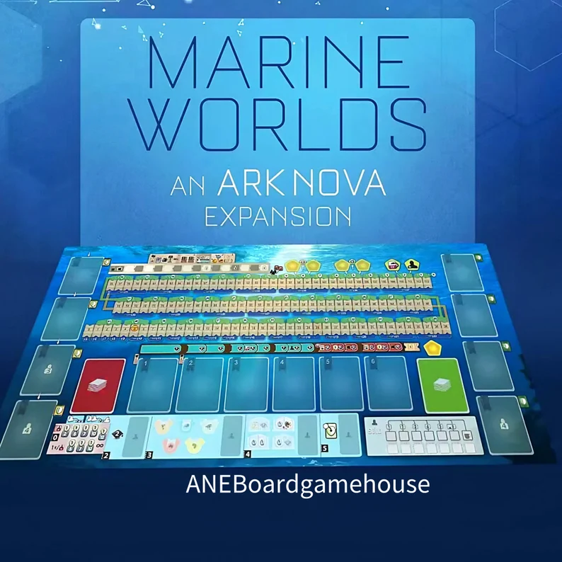 Xpropsreplica Boardgame-Ark nova marin worlds expansion playmat-UNOFFICIAL PRODUCT