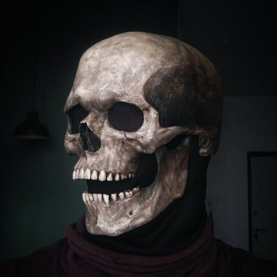 👻Halloween Vorverkauf 49% Rabatt🎃Vollkopf-Schädelhelm/Maske mit beweglichem Kiefer