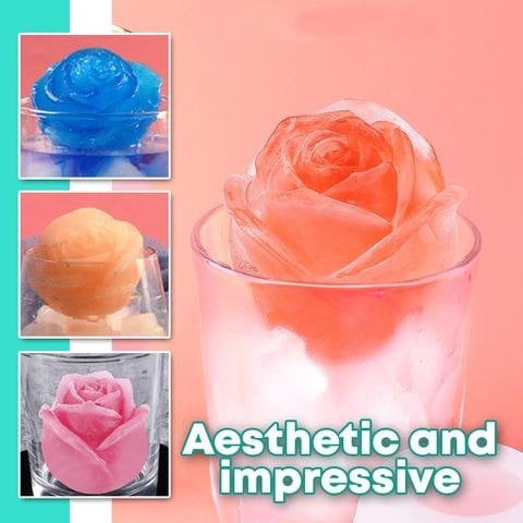 3D Rose Shape Ice Cube Mold