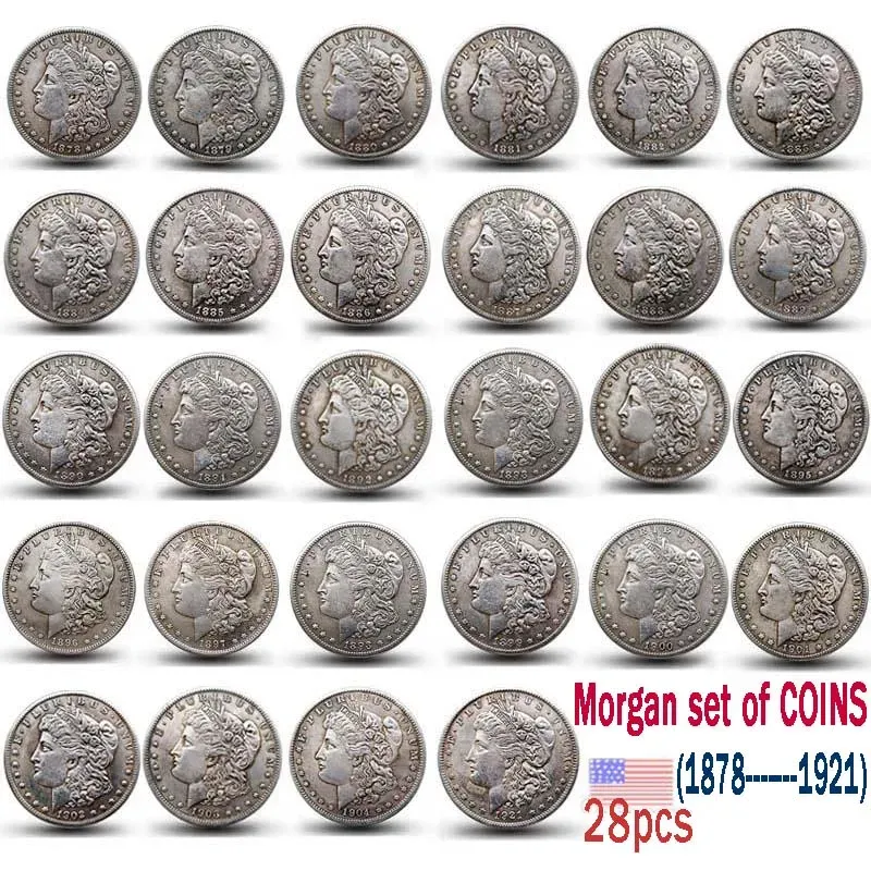 🔥LAST DAY SPECIAL SALE 70% OFF🔥28 PCS 1878-1902 Morgan Silver Dollar 【Complete Set】