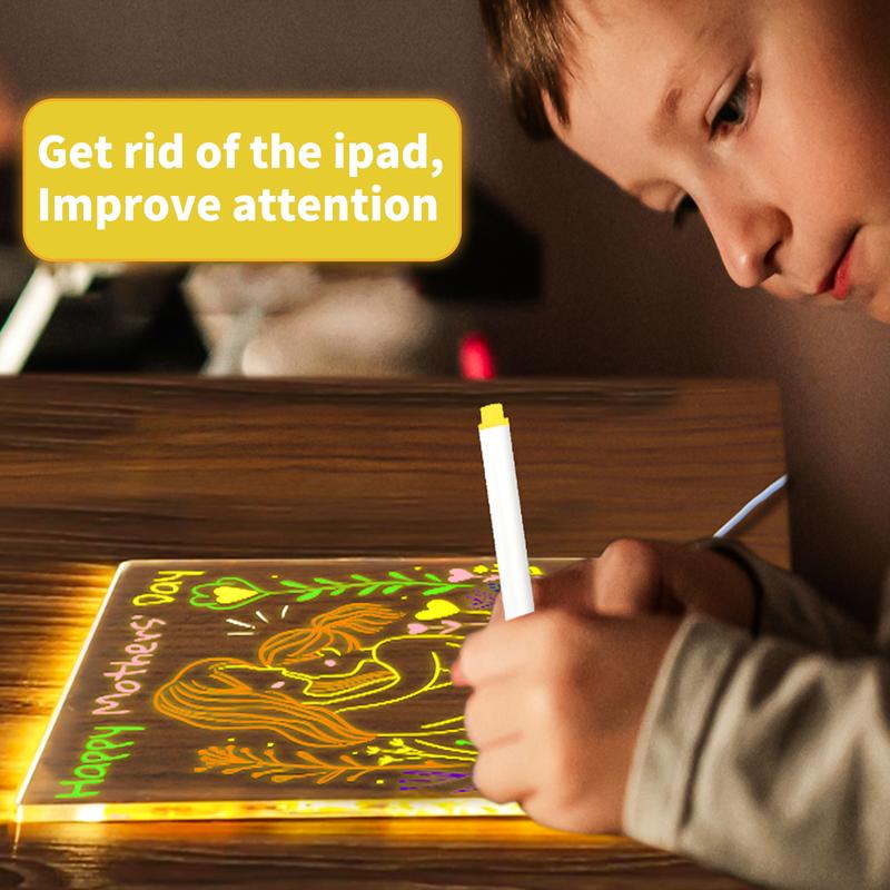 🔥50% off Sale This Week✨Creative Rewritable Acrylic LED Message Board - (come with 7 Pens)