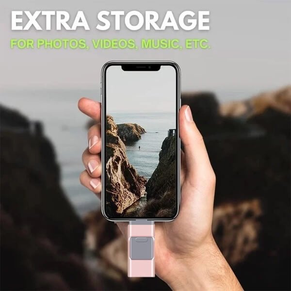 Last Day Promotion - 🔥4 In 1 High Speed USB Flash Drive For iPhone, iPad, Android, PC & More Devices