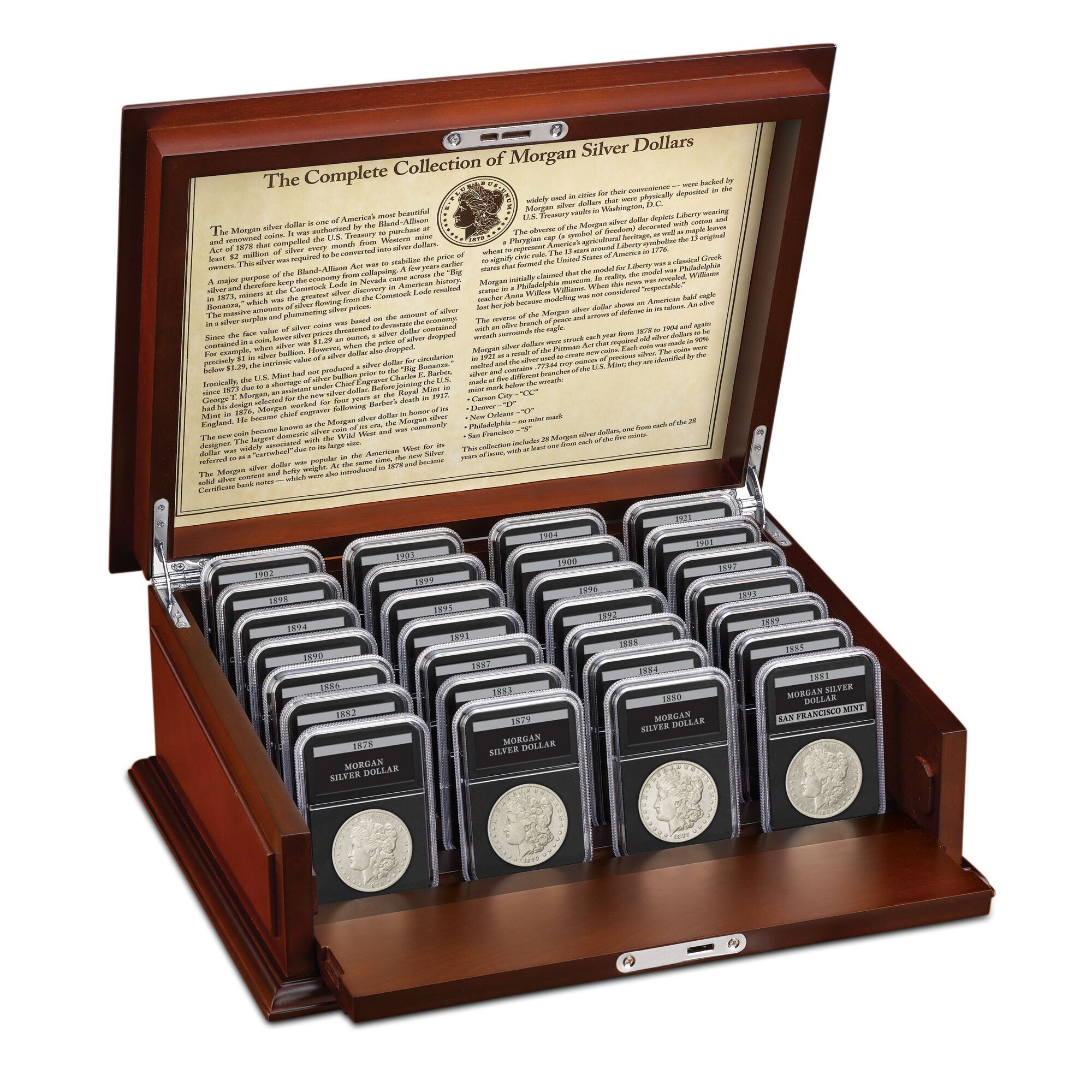 ā°Limited Offerš„ćComplete Collectionć1878-1921 Morgan Silver Dollar Set 28PCš„