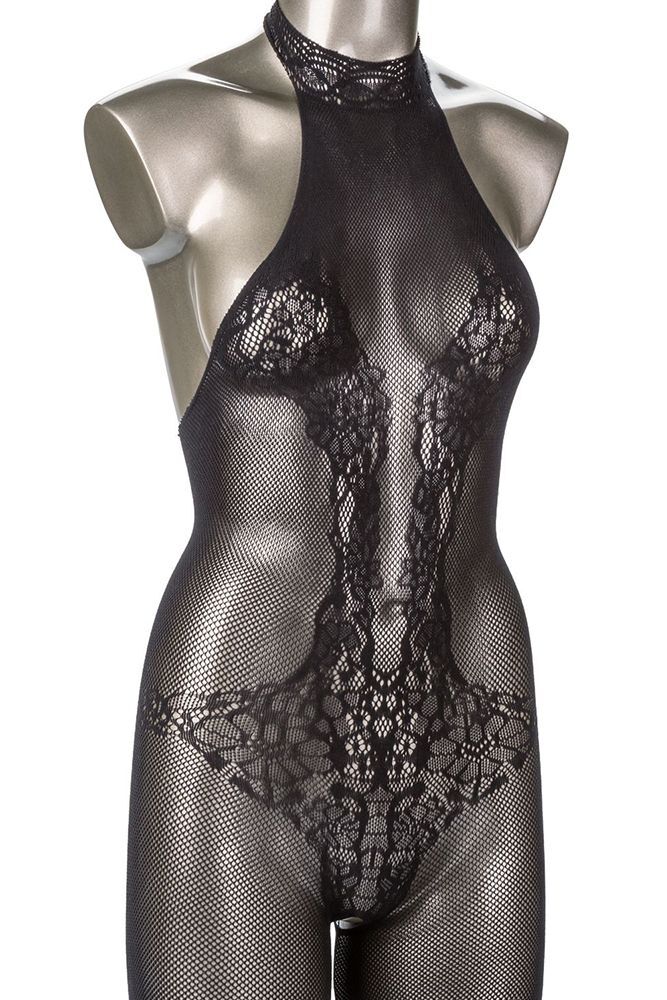 Scandal Halter Lace Body Suit in OS
