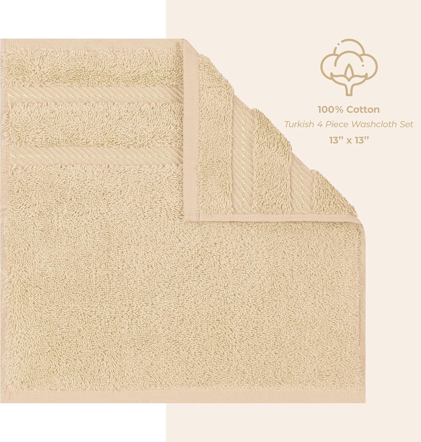 American Soft Linen Luxury 6 Piece Towel Set, 2 Bath Towels 2 Hand Towels 2 Washcloths, 100% Cotton Turkish Towels for Bathroom, Light Grey Towel Sets