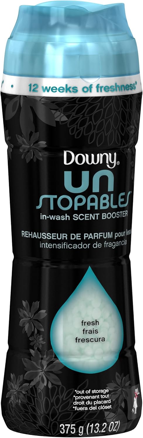 Downy Unstopables In Wash Scent Booster Beads, Fresh Scent, 24 oz, Downy Scent Booster Beads, Unstoppable Laundry Beads, Odor Protection
