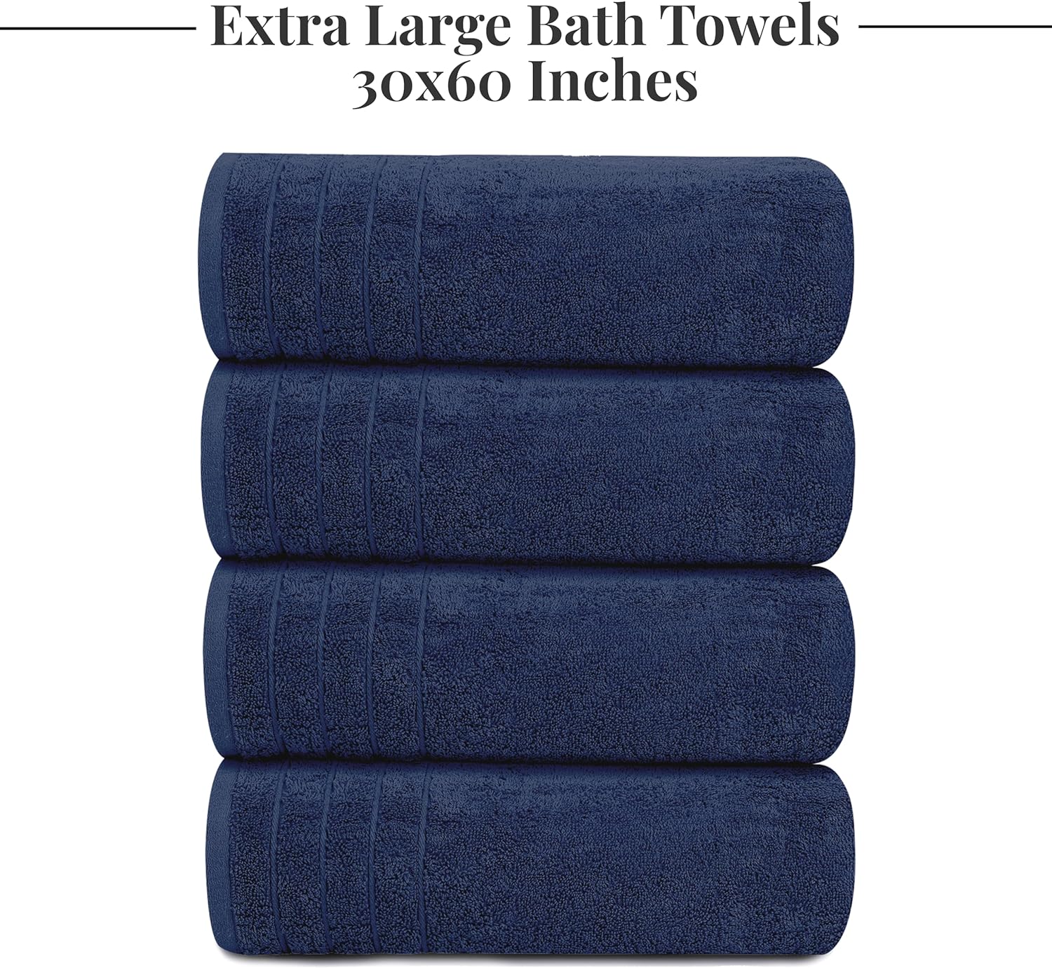 Tens Towels Extra Large Bath Towels 30 x 60 Inches, 100% Cotton, Larger & Lighter, Quicker to Dry, Lighter Weight, Super Soft and Absorbent, Perfect Bathroom Towels