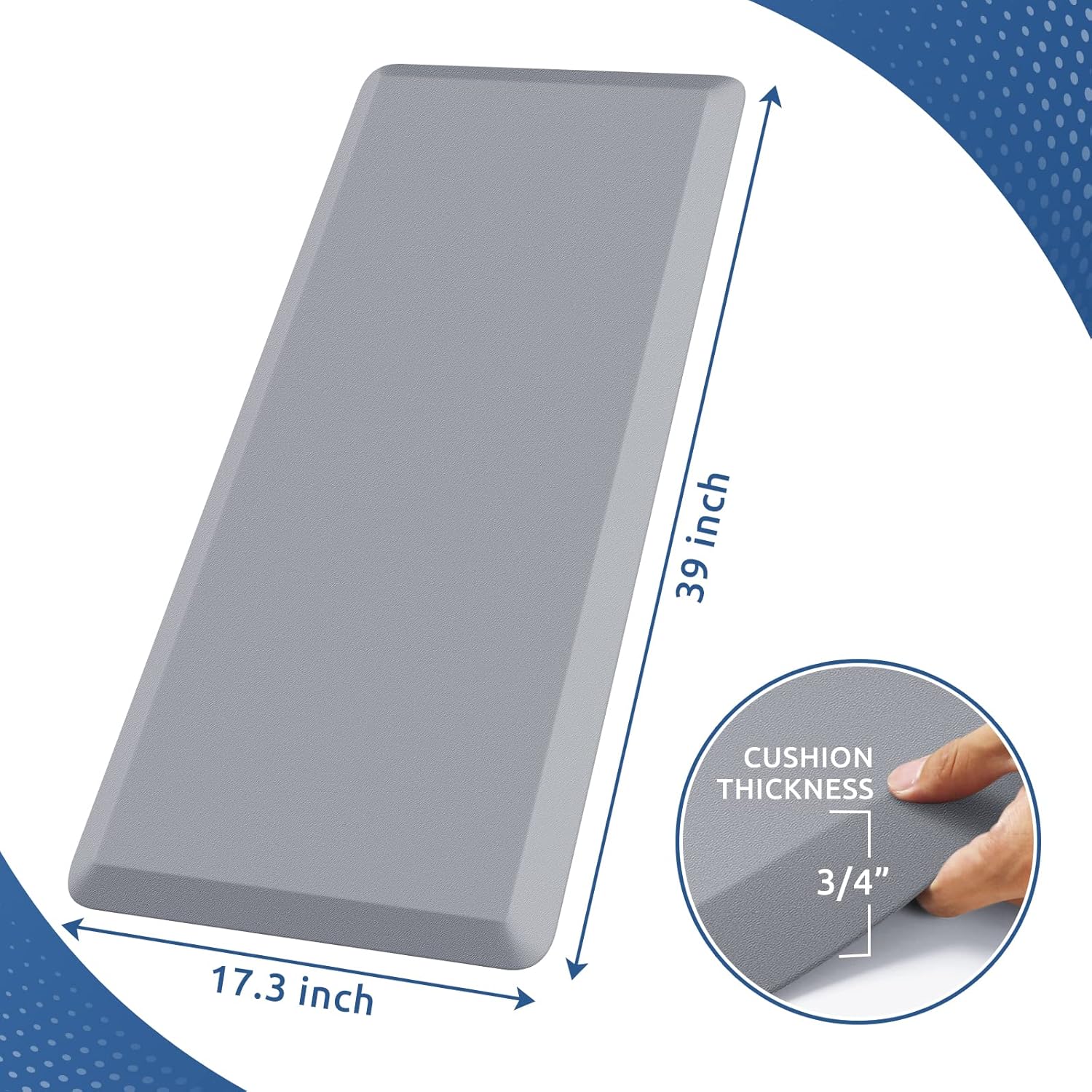 KitchenClouds Kitchen Mat Cushioned Anti Fatigue Rug 17.3