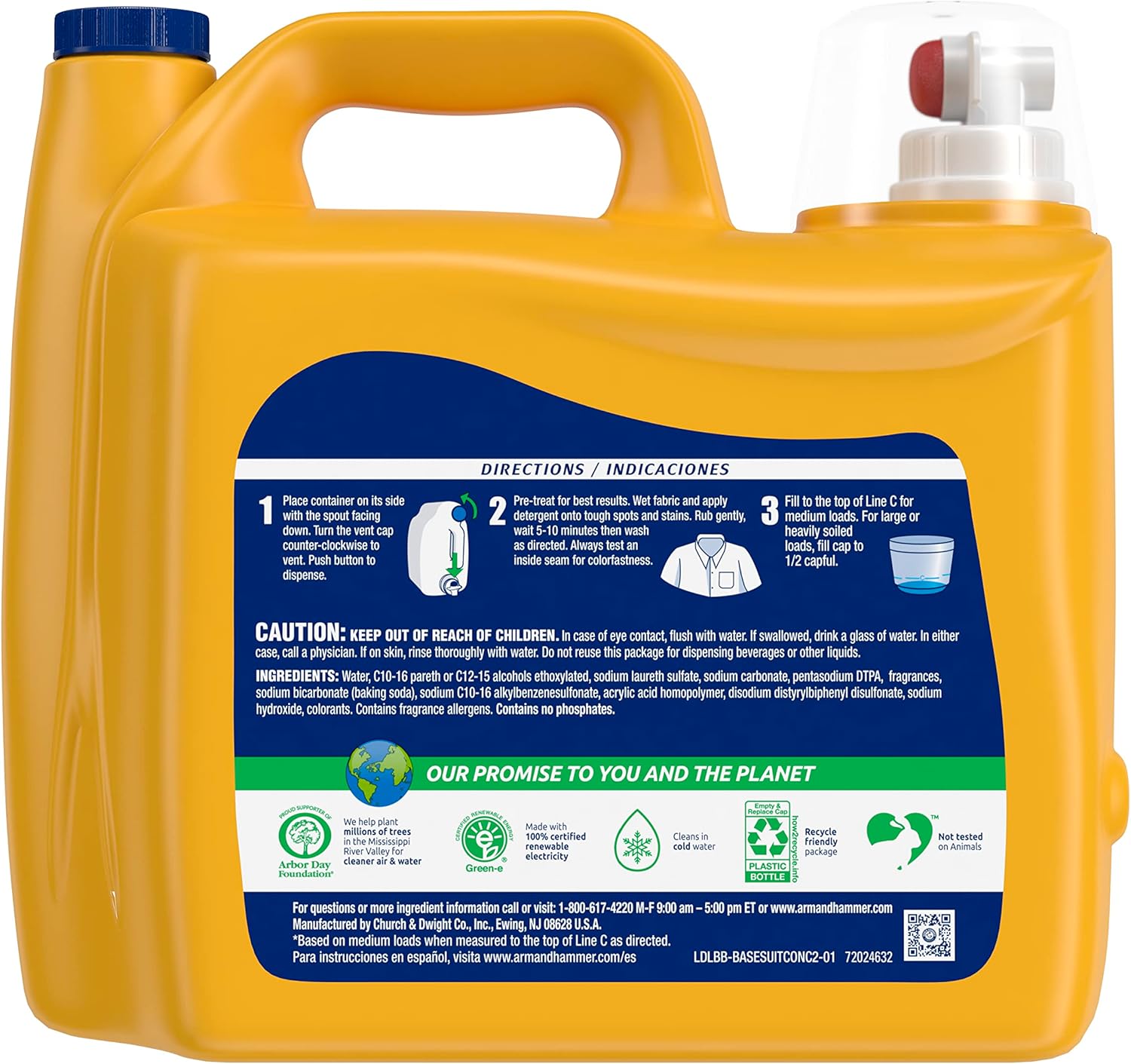 Arm & Hammer Clean Burst, 170 Loads Liquid Laundry Detergent, 170 Fl oz