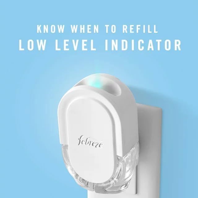 Febreze Plug in Air Fresheners for Home, Air Freshener Plug in, Wall Diffuser, Ocean Scent, Odor Fighter for Strong Odors, 1 Warmer + 2 Oil Refills