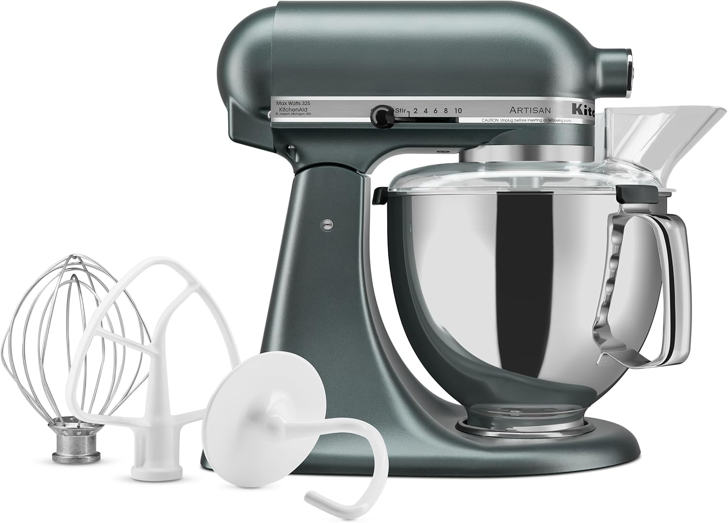 KitchenAid Artisan Series 5 Quart Tilt Head Stand Mixer with Pouring Shield KSM150PS, Removable bowl, Aqua Sky