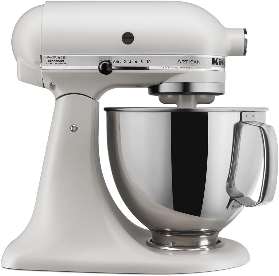 KitchenAid Artisan Series 5 Quart Tilt Head Stand Mixer with Pouring Shield KSM150PS, Removable bowl, Aqua Sky