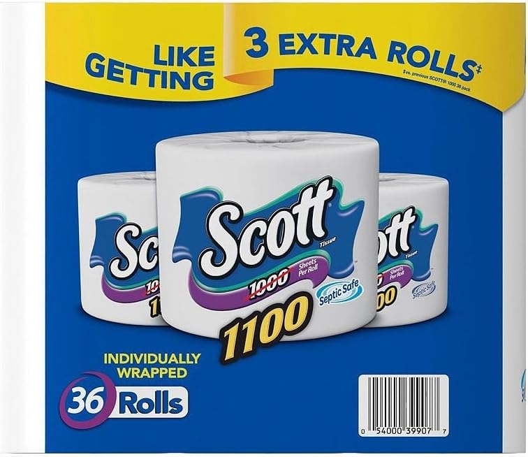 Scott Bath Tissue, 1, 100 Sheetsper Roll, 36 Count