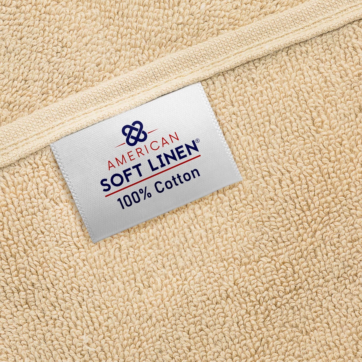 American Soft Linen Luxury 6 Piece Towel Set, 2 Bath Towels 2 Hand Towels 2 Washcloths, 100% Cotton Turkish Towels for Bathroom, Light Grey Towel Sets