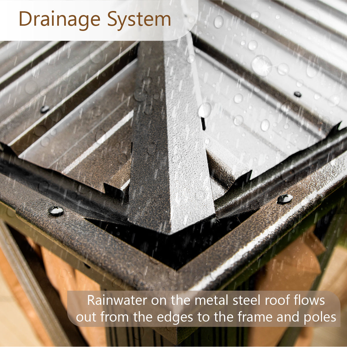 10' X 12' Outdoor Hardtop Gazebo Double Roof Canopy with Curtains and Netting