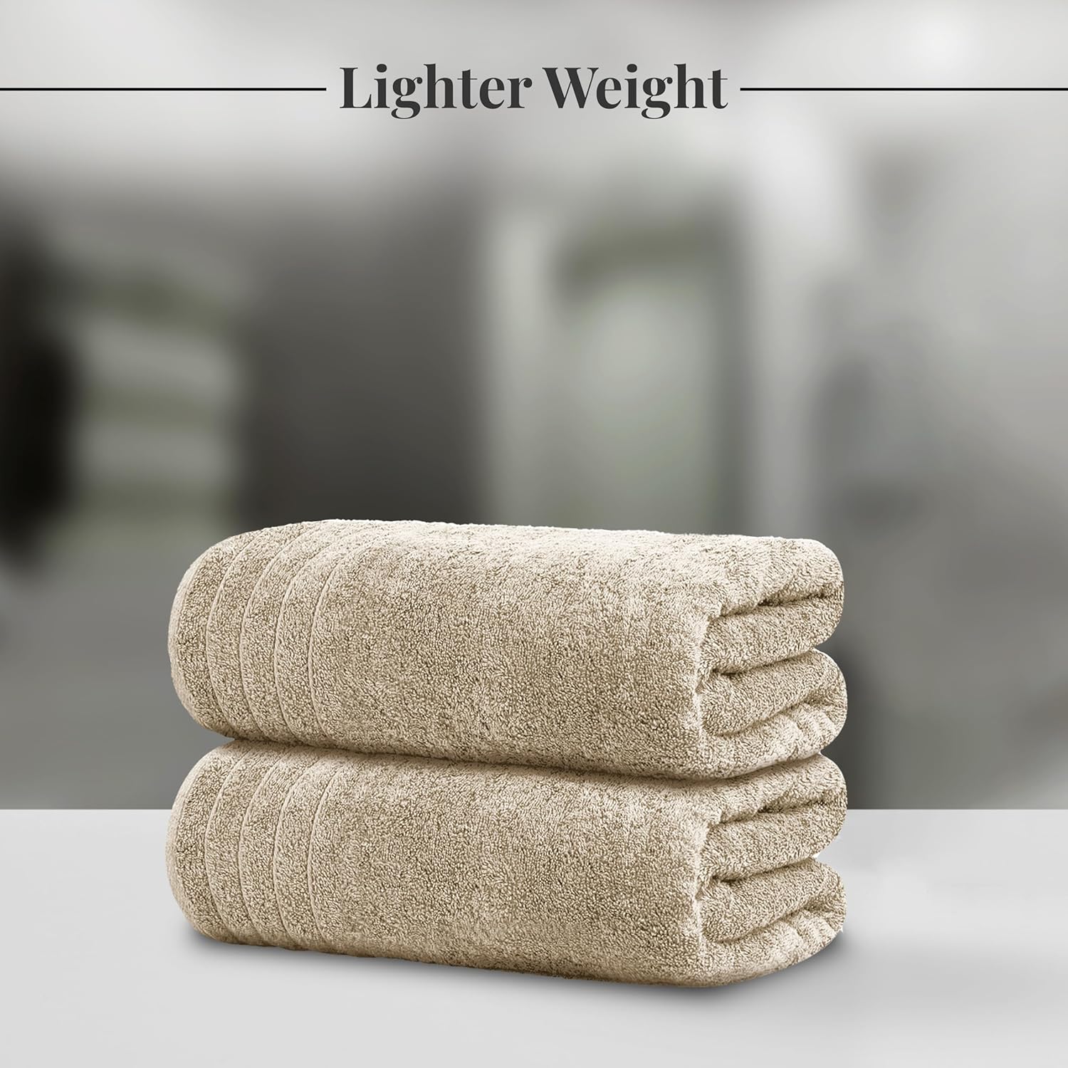 Tens Towels Extra Large Bath Towels 30 x 60 Inches, 100% Cotton, Larger & Lighter, Quicker to Dry, Lighter Weight, Super Soft and Absorbent, Perfect Bathroom Towels