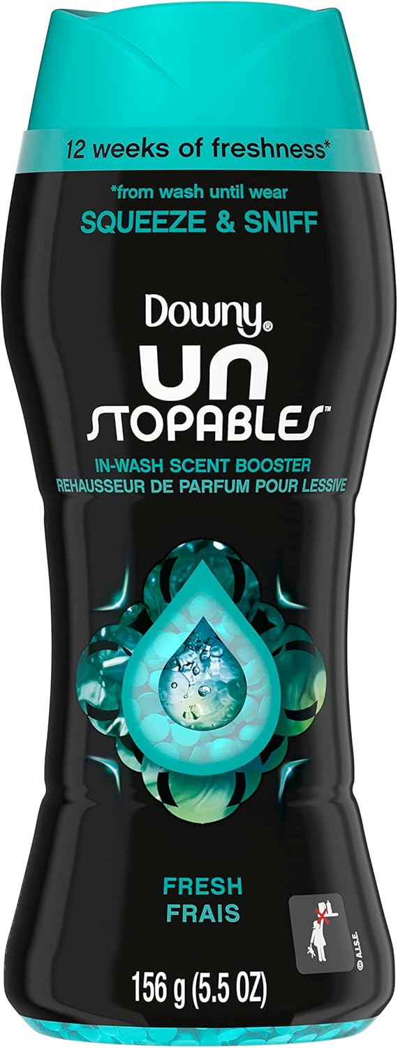 Downy Unstopables In Wash Scent Booster Beads, Fresh Scent, 24 oz, Downy Scent Booster Beads, Unstoppable Laundry Beads, Odor Protection
