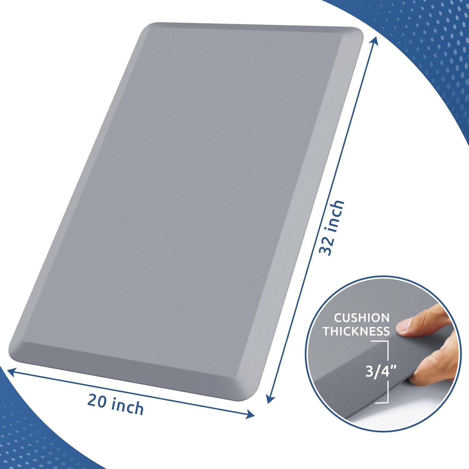 KitchenClouds Kitchen Mat Cushioned Anti Fatigue Rug 17.3