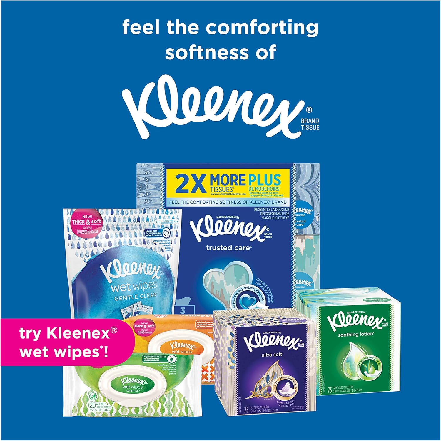 Kleenex Ultra Facial Tissue, 85 Count (Pack of 12)