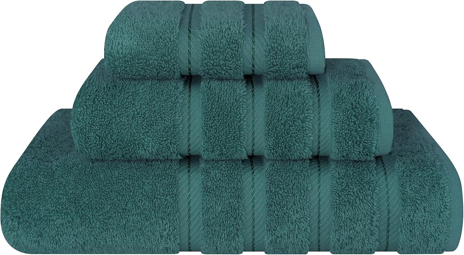 American Soft Linen Luxury 6 Piece Towel Set, 2 Bath Towels 2 Hand Towels 2 Washcloths, 100% Cotton Turkish Towels for Bathroom, Light Grey Towel Sets