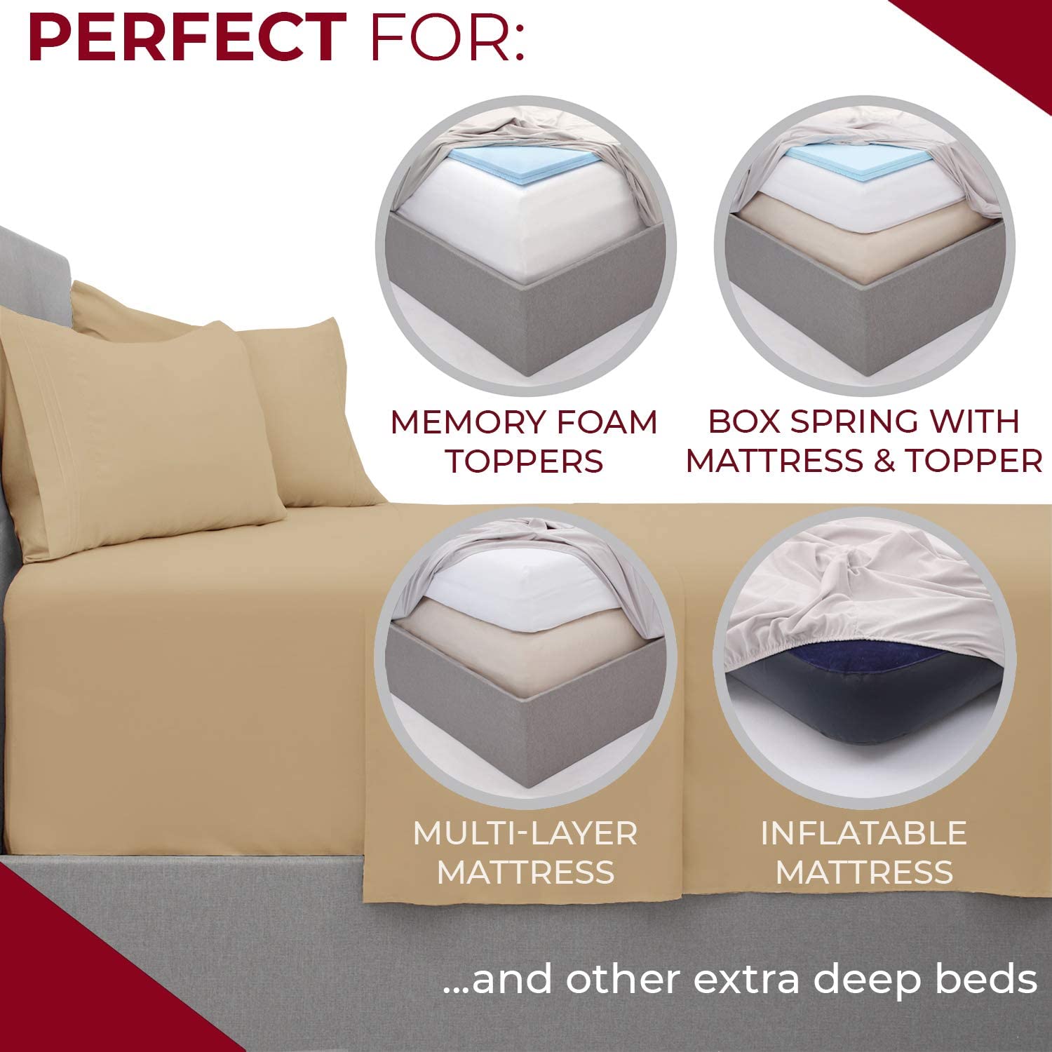 Queen Sheet Sett- 4 Piece