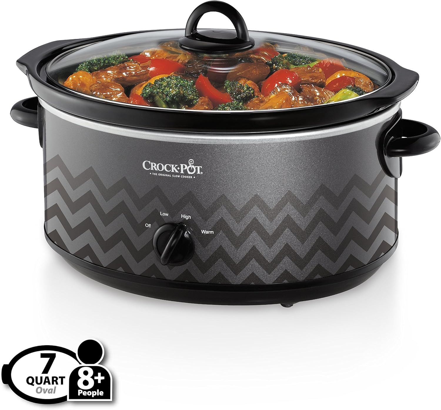 Crockpot SCV700-CH-BR Slow Cooker, 7 quarts, Charcoal