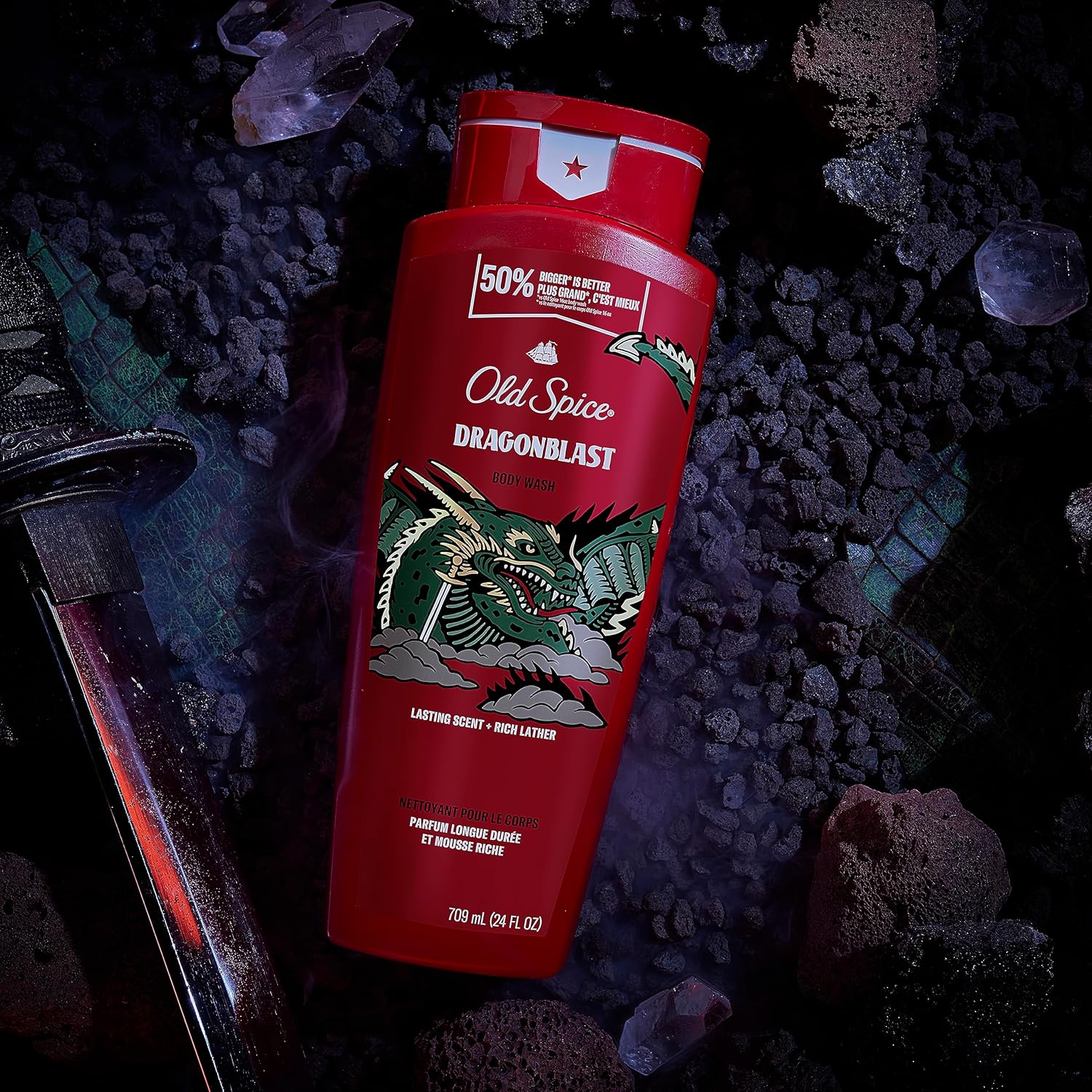 Old Spice Body Wash for Men, 24/7 Shower Fresh with Lasting Scent, Red Collection, Swagger with Cedarwood Scent, 24 fl oz (Pack of 2)