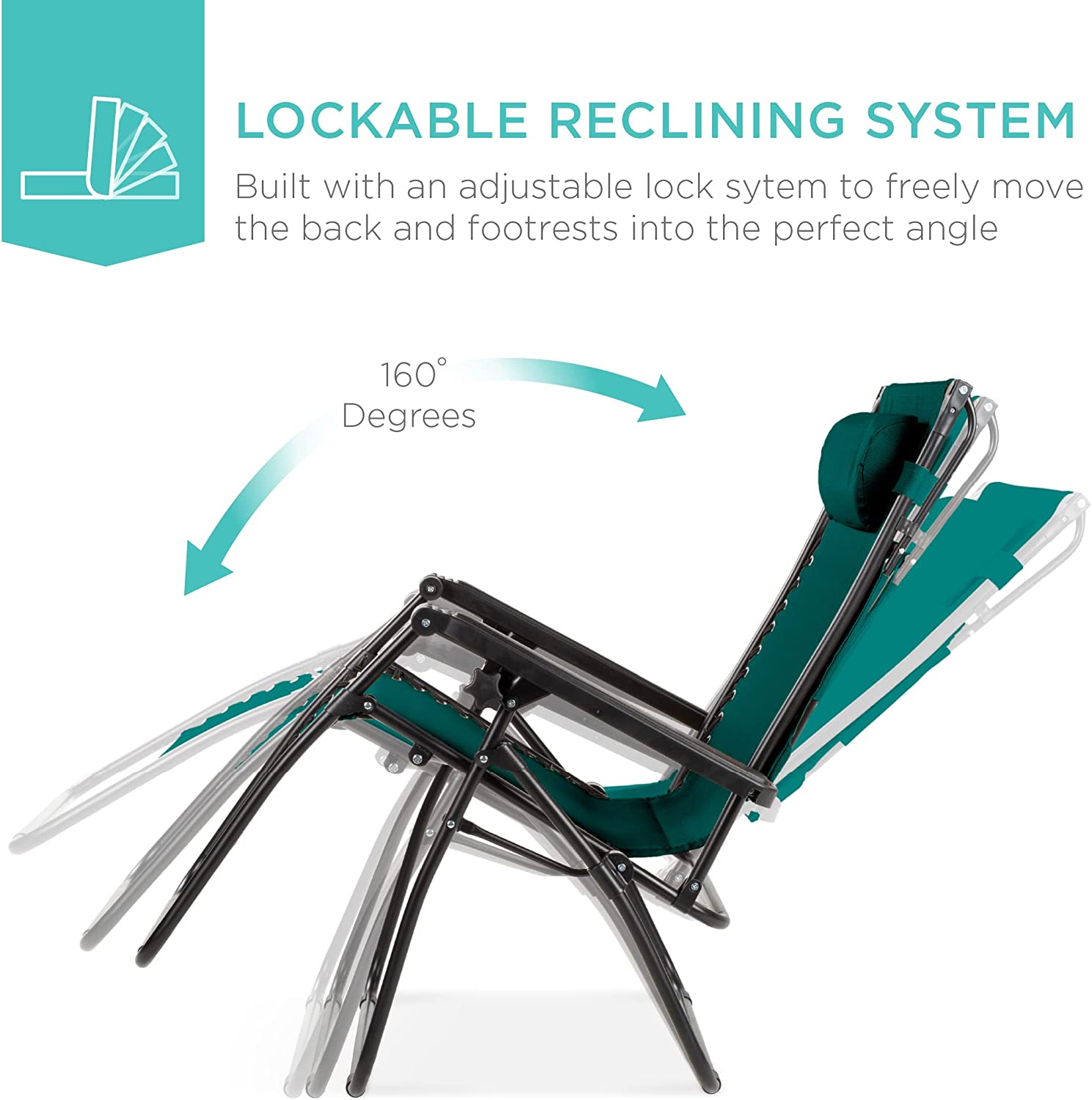 Folding Zero Gravity Outdoor Recliner Patio Lounge Chair w/Adjustable Canopy Shade, Headrest, Side Accessory Tray, Textilene Mesh - Beige