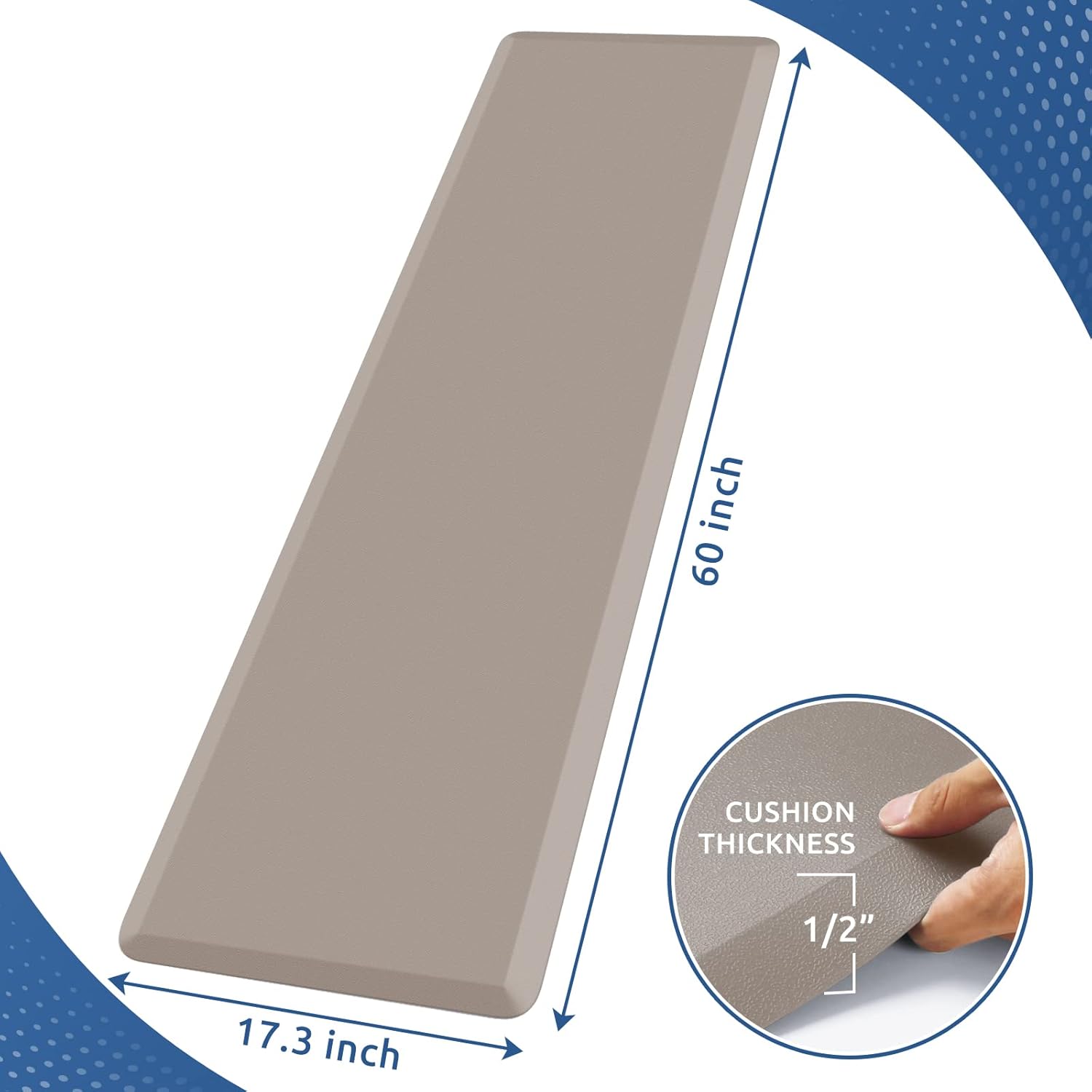 KitchenClouds Kitchen Mat Cushioned Anti Fatigue Rug 17.3