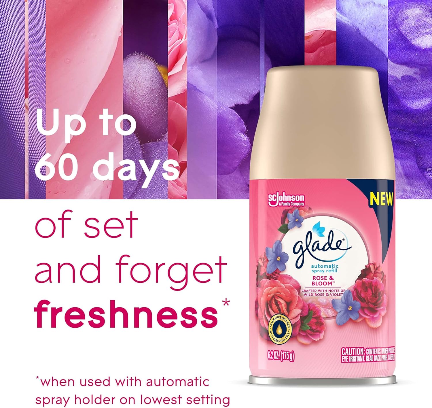 Glade Automatic Spray Air Freshener Refill, Scented Air Freshener for Home and Bathroom, Clean Linen, 6.2 Oz, 3 Count