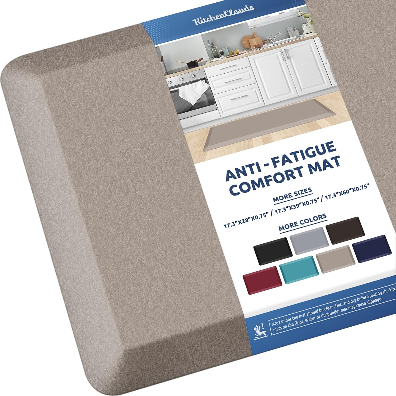 KitchenClouds Kitchen Mat Cushioned Anti Fatigue Rug 17.3