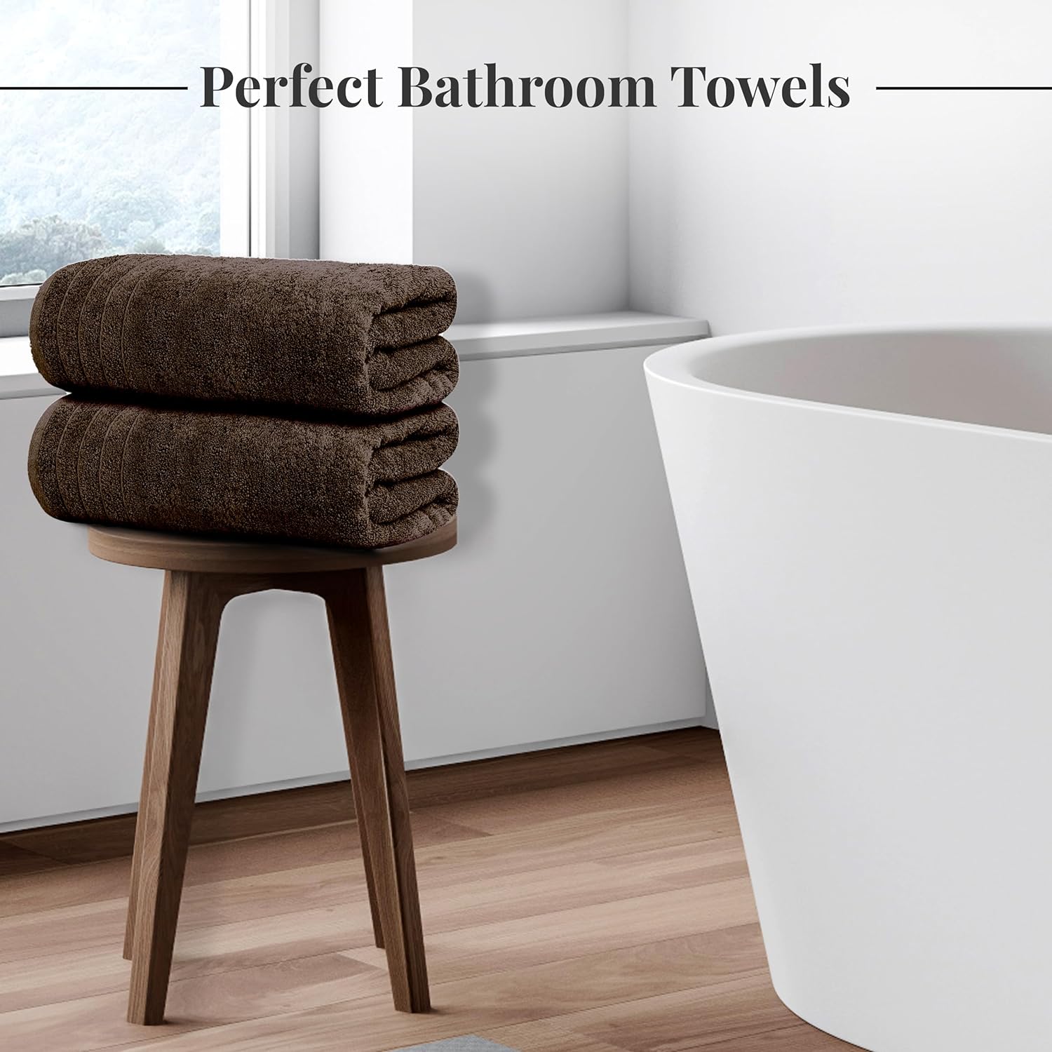 Tens Towels Extra Large Bath Towels 30 x 60 Inches, 100% Cotton, Larger & Lighter, Quicker to Dry, Lighter Weight, Super Soft and Absorbent, Perfect Bathroom Towels