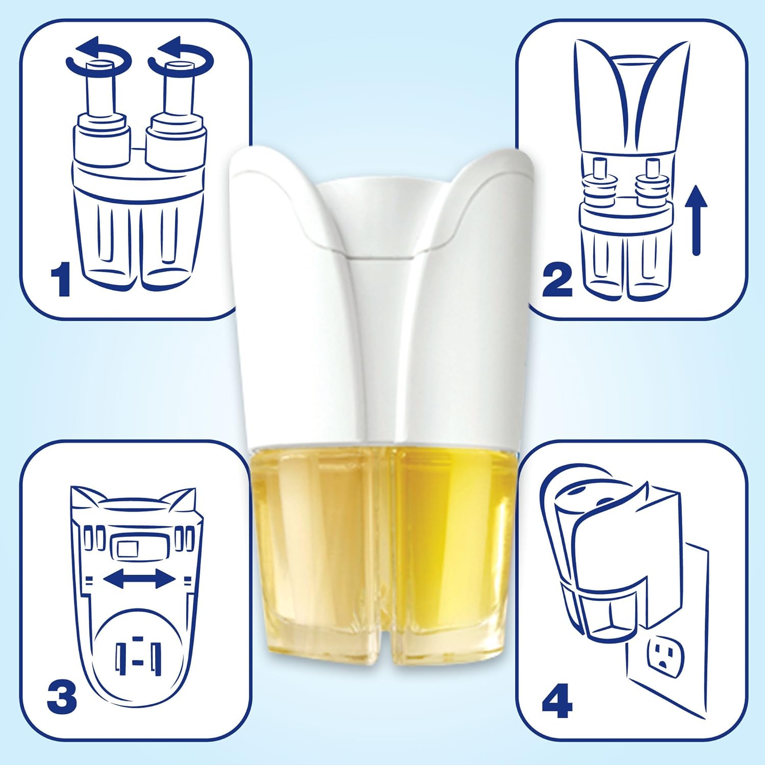 Febreze Plug in Air Fresheners for Home, Air Freshener Plug in, Wall Diffuser, Ocean Scent, Odor Fighter for Strong Odors, 1 Warmer + 2 Oil Refills