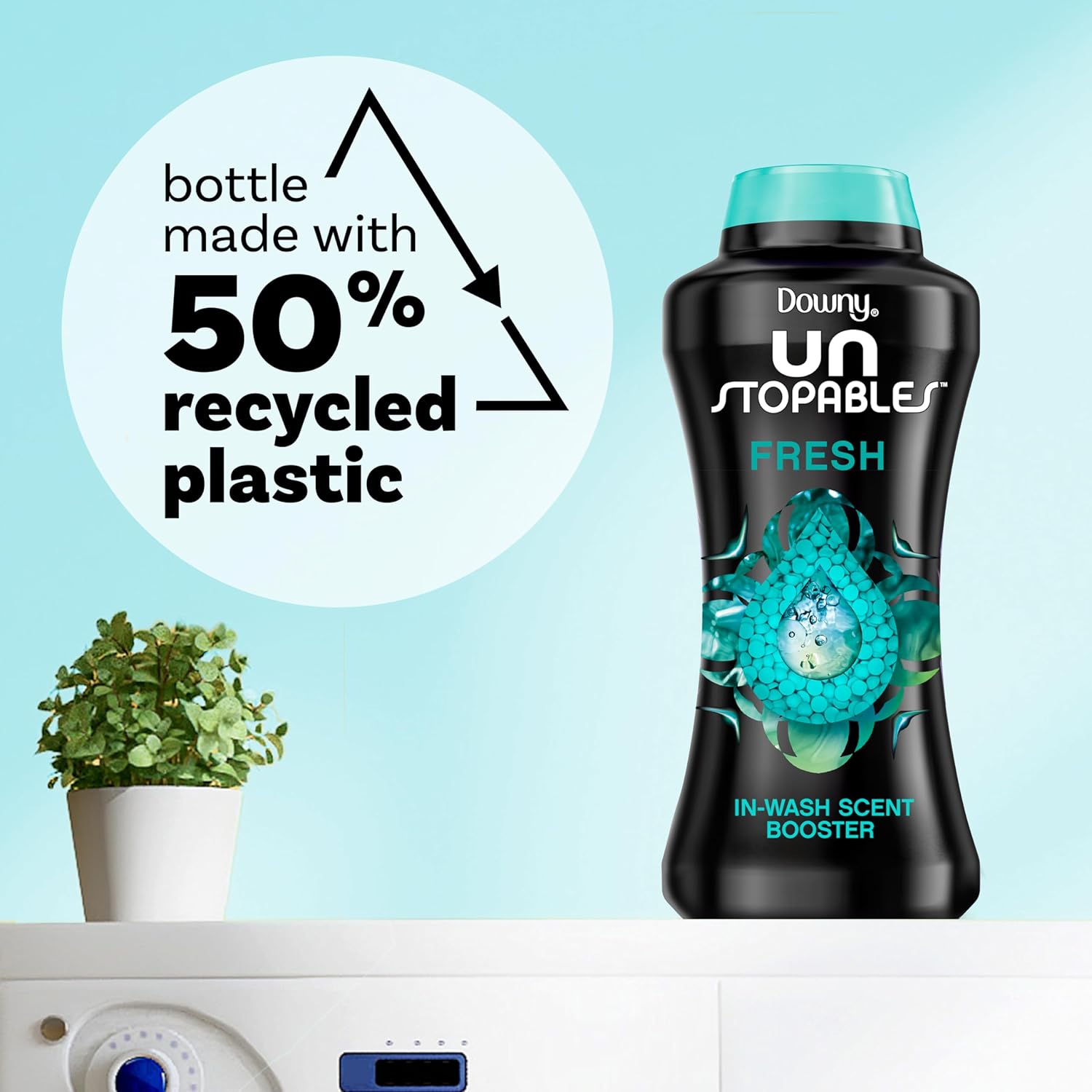 Downy Unstopables In Wash Scent Booster Beads, Fresh Scent, 24 oz, Downy Scent Booster Beads, Unstoppable Laundry Beads, Odor Protection