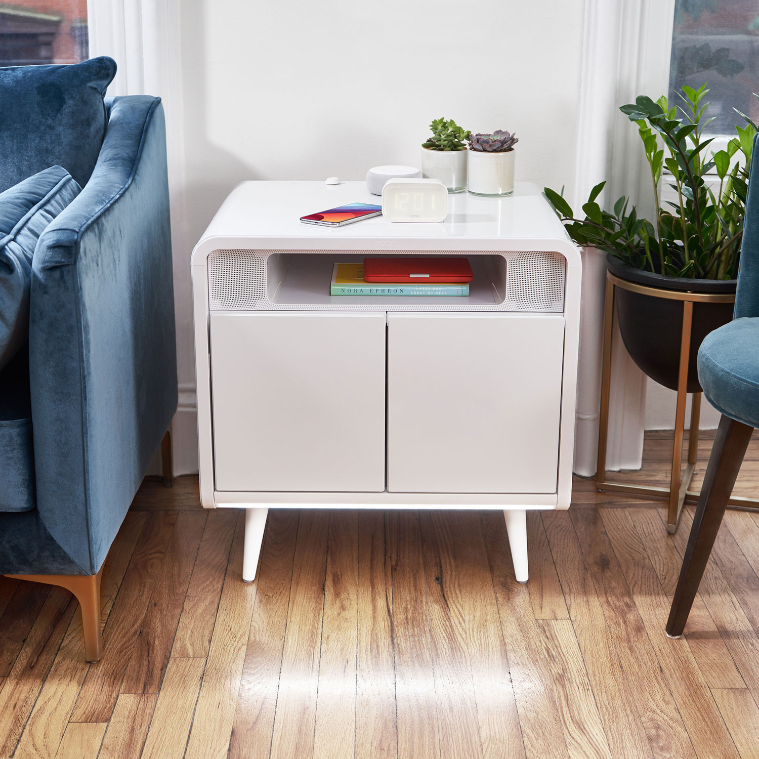 Smart Side Table with Thermoelectric Cooling Drawer