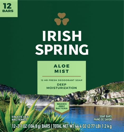 Irish Spring Bar Soap for Men, Original Clean, Smell Fresh and Clean for 12 Hours, Men Soap Bars for Washing Hands and Body, Mild for Skin, Recyclable Carton, 3.7 Ounce - 3 Count (Pack of 8)