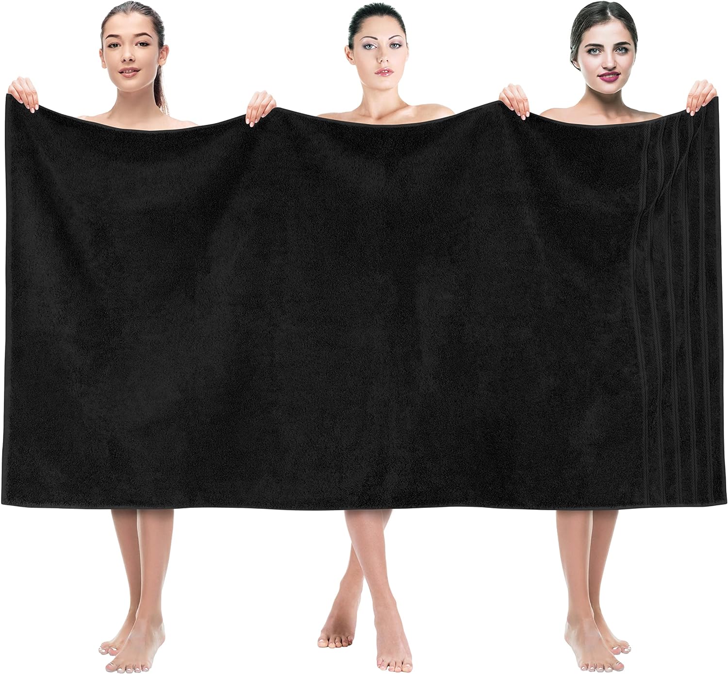 American Soft Linen Luxury 6 Piece Towel Set, 2 Bath Towels 2 Hand Towels 2 Washcloths, 100% Cotton Turkish Towels for Bathroom, Light Grey Towel Sets