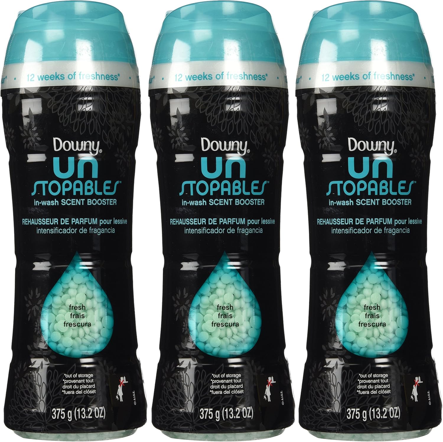 Downy Unstopables In Wash Scent Booster Beads, Fresh Scent, 24 oz, Downy Scent Booster Beads, Unstoppable Laundry Beads, Odor Protection