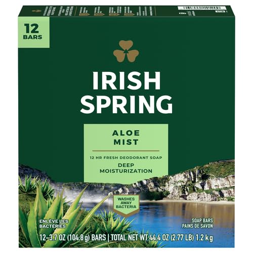 Irish Spring Bar Soap for Men, Original Clean, Smell Fresh and Clean for 12 Hours, Men Soap Bars for Washing Hands and Body, Mild for Skin, Recyclable Carton, 3.7 Ounce - 3 Count (Pack of 8)